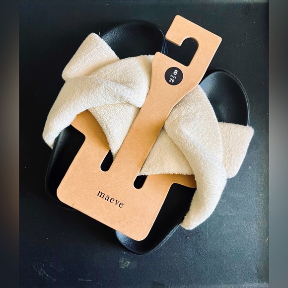 Anthropologie Maeve Terry Slide Sandals size 8 summer minimalist preppy - Picture 6 of 6